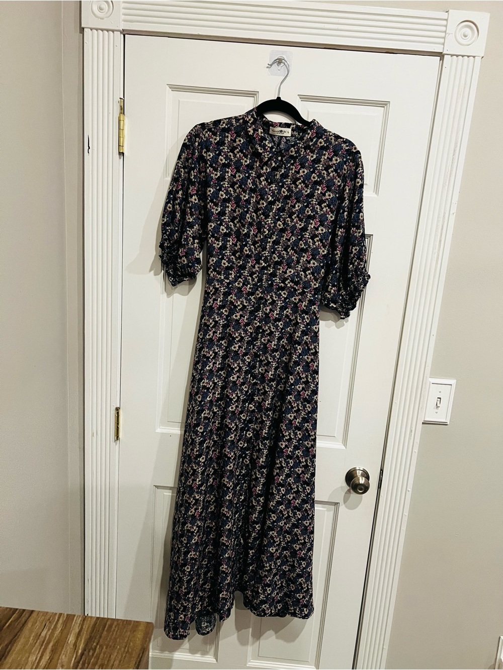 Natural Life Floral Button Front Maxi Dress Size L Boho Cottagecore 🌿